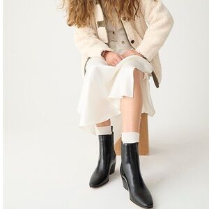 J. Crew Black Leather Piper Ankle Boots Size 8.5
